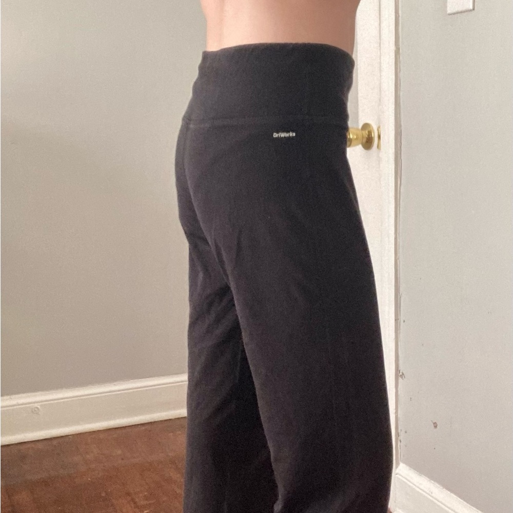DriWorks Athletic Wide Leg Black Pants Sweatpants Yoga Comfy Casual Sleep - Picture 7 of 9